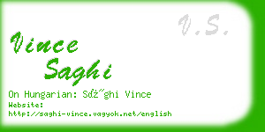 vince saghi business card